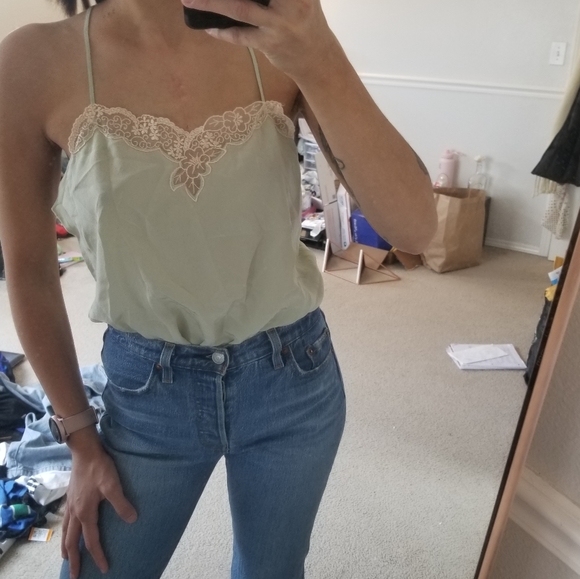 Liz Claiborne Tops - Vintage silk mint cami blouse